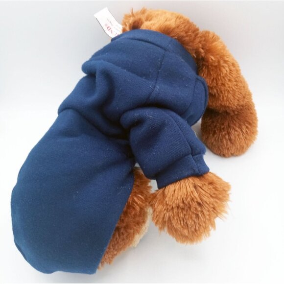 Brown Teddy Gund Everywhere Bear Plush 15382 Blue E-Town Hoodie 15" Animal - Picture 13 of 15